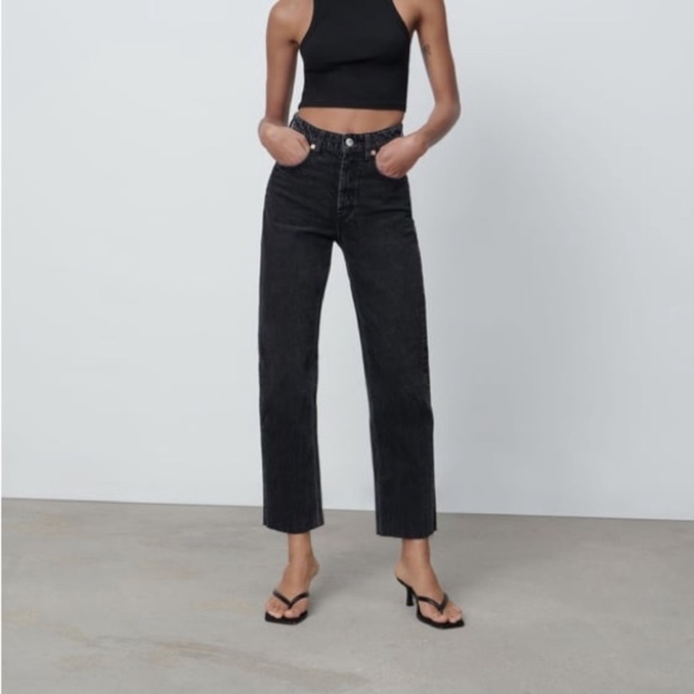 Zara Straight Leg Denim Pants